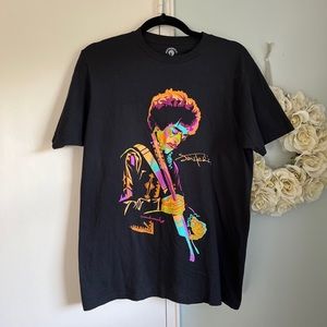 Jimi Hendrix Chuck Boyd Pop Art Photo Graphic Tee Shirt Size Medium